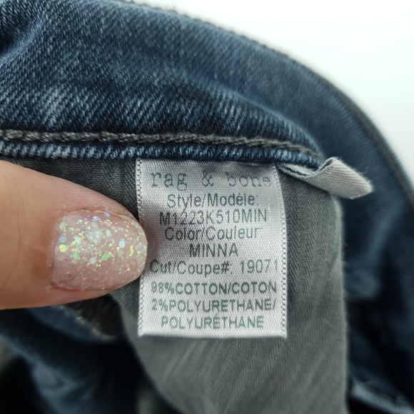 Rag & Bone Jeans Fit 2 Slim Button Fly Grey Jeans Men's 34 - Picture 11 of 12